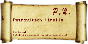 Petrovitsch Mirella névjegykártya